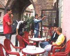 Tournage d'un court métrage 'La dette' 2004